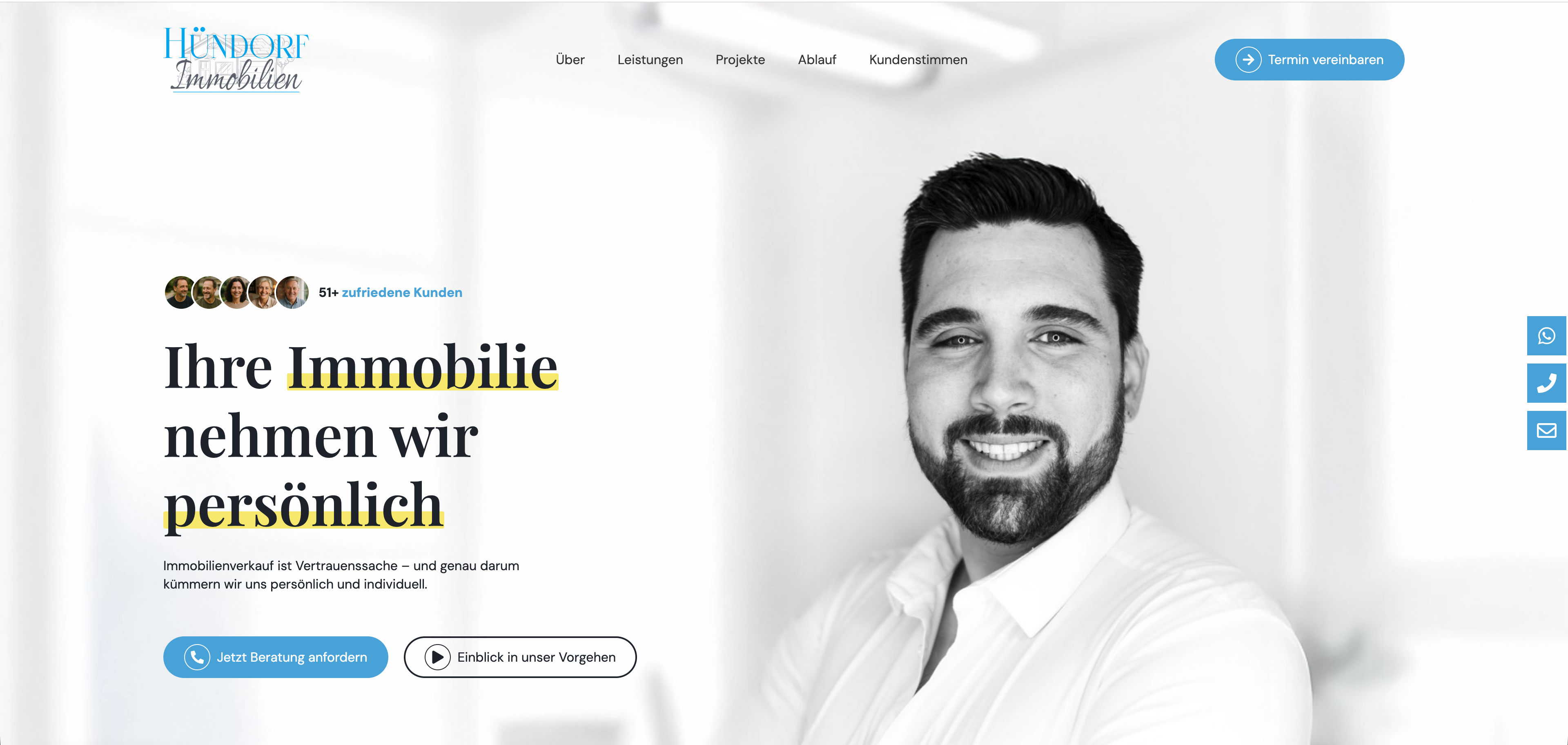 Landingpage Hündorf Immobilien